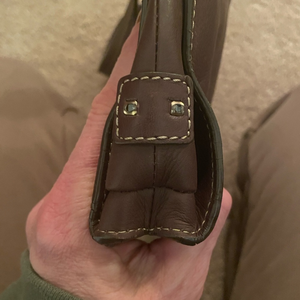 Liz Claiborne Brown Leather Shoulder Bag - Picture 5 of 5